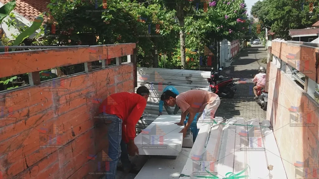 pengiriman panel lantai 2